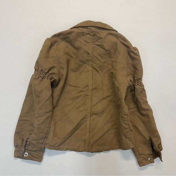 Children’s Place Button Down Shirt tan gold girls Size Small 5-6 - Picture 3 of 6